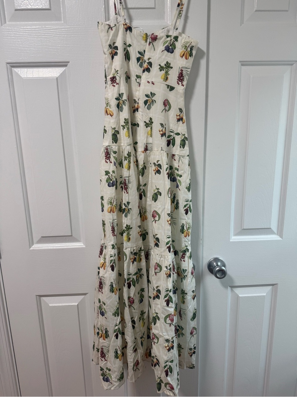 NWT Petal and Pup Cream Floral Tiered Maxi Dress with Spaghetti Straps - Picture 8 of 10